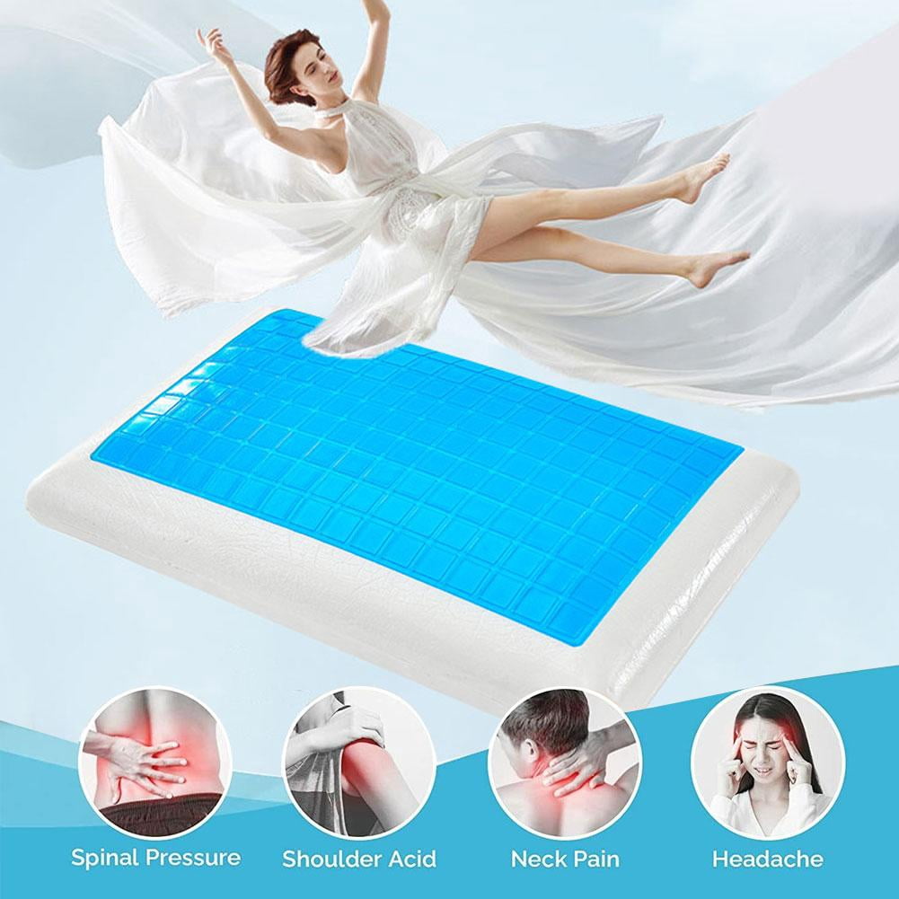 Cooling Orthopedic Memory Foam Contour Cervical Pillow Gel Head Back Neck /U.K H0B6