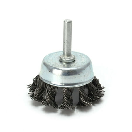 

BCLONG 2 Metal Wire Wheel Cup Brush Crimped with 1/4 Shank For Die Grinder Drill