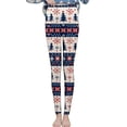 thumbnail image 1 of Leggings pour Femmes Automne Hiver en Velours Chauds - Pantalon de Maison Doux Confortable Imprimé Rétro de Noël avec Design Mode Chic Leggings de Yoga, 1 of 2