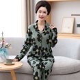 thumbnail image 1 of REDHOTYPE Femmes Matures Mode Imprimé Dames Pyjamas Manches Longues Pantalons Coton Grande Taille Col Rond Loungewear Deux Pièces Set, 1 of 2