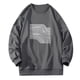 thumbnail image 2 of Gibobby Sudaderas sin gorro hombre Sudadera de vellón de manga larga con cuello redondo sin capucha para Hombre(Gris oscuro,M), 2 of 5