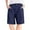 Navy, variant on Pxkloy Womens Dressy Casual Shorts Elastic Waist Summer Cotton Linen Lounge Shorts Button Business Work Shorts Mid Rise 2025 Trendy Summer Short with Pockets Black,M