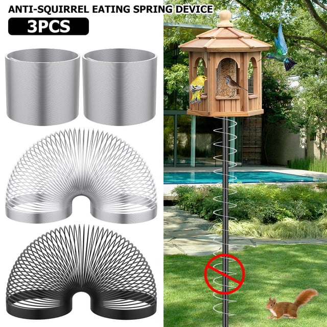18 inch Wrap Around Squirrel Baffle Proof Baffles Durable Plastic Bird Feeder Guard with Hook black hook style(PVC)