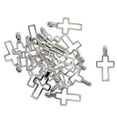 thumbnail image 1 of Colgante Bisel de Resina Perfecl 20 Pack Cruz Hueca de Plata, 1 of 8