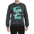 thumbnail image 2 of Wild Bobby, Faith Over Fear, Inspirational/Christian, Unisex Crewneck Graphic Sweatshirt, Charcoal, Medium, 2 of 4