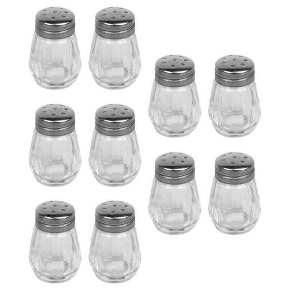 Topbathy 10Pcs Multi Function Transparent Spice Containers Kitchen Supply for Home and Outdoor
