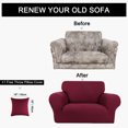 thumbnail image 5 of PiccoCasa Stretch Spandex Armchair Sofa Slipcover, Wine Small, 5 of 6