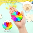 thumbnail image 3 of PEACNNG 50 Pieces Flowers Unfinished Wooden Cutouts for Crafts Sunflower Wood Slices Flower Wooden Paint Crafts, 3 of 5