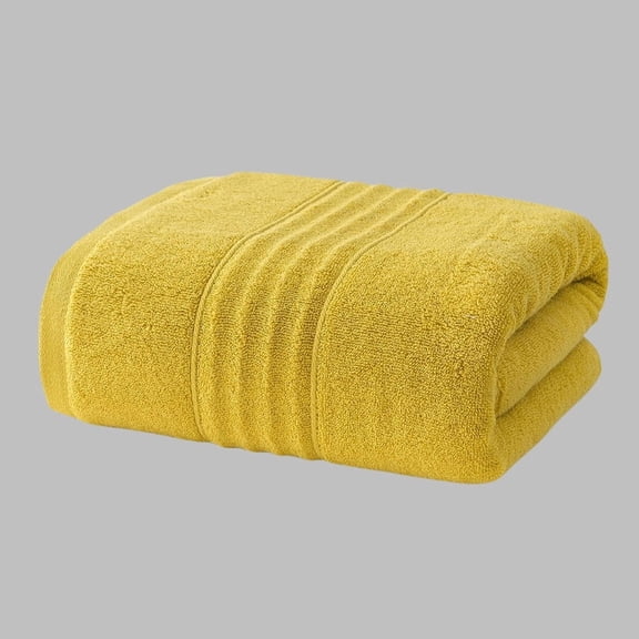 XmhyTop-A 2pcs Cotton Towels Super Soft Bath Towels, Lightweight Bath Towels, Absorbent Daily Use Towels for Home Bathroom,Style A,34*74cm,Yellow