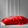thumbnail image 4 of Satin Sheets Set | Satin Sheets Set Short Queen |Short Queen Sheets Set Blood Red | Hotel Quality Silky Soft Luxurious | 4 Pc Sheet Set | Durable Comfort Bedding Set !!!, 4 of 6