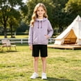 thumbnail image 6 of PureCasa Girls Windbreaker Hooded Jackets Lightweight Solid Color Zippered Hooded Casual Loose Jacket Sun Protection Top, 6 of 8