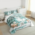 thumbnail image 3 of Castle Fairy 3-Piece Queen Size Comforter Set, Snowman Starfish Christmas Bedding, 3 of 8