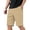 Khaki*, variant on Men's Shorts Solid Color Knit Casual Breathable Summer with Drawstring Pockets Elastic Waist Comfortable Soft Athletic Relaxed Fit Classic Chic Shorts