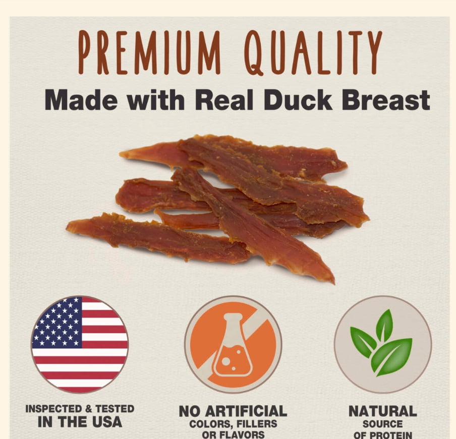2 Pack Cadet Gourmet Duck Breast Treats for Dogs [Dog Meat and Jerky Treats, New Dog Supplies, Bulk Dog Supplies, Cadet] 6 oz (2 x 3 oz)