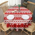 thumbnail image 3 of Christmas Round Tablecloth 60x60in(153x153cm) – Waterproof Polyester Table Cover with Full Print Design, Wrinkle Resistant & Washable for Kitchen Dining Party Decor, 3 of 6
