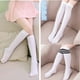 thumbnail image 4 of Medias de terciopelo para niños, calcetines hasta la rodilla, calcetines de rayas para niñas, calcetines blancos de baile, 4 of 6