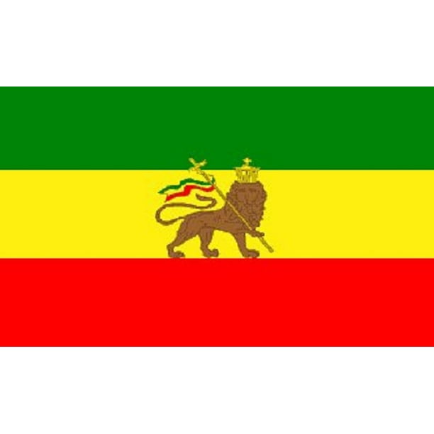 Lion Of Judah Ethiopia Flag 3x5 Ethiopia Flag Lion of Judah Ethiopian Pennant Indoor Outdoor