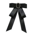 thumbnail image 1 of Pajarita para mujer, pajaritas preatadas para fiesta de cosplay, accesorios para camisas de boda Satén negro, 1 of 8