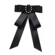 thumbnail image 1 of Pajarita para mujer broche Con lazo alfiler para el cuello adorno para camisa fiesta de noche boda Satén negro, 1 of 9