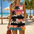 thumbnail image 4 of Hawaiian Matching Sets Women Clothing Sleeveless Square Neck Top and Loose Shorts Tropical Summer Lounge Outfits Sweatsuit with Pocket, 4 of 5