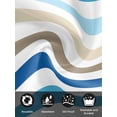 thumbnail image 7 of Blue Teal Brown Striped Cloth Napkins Set of 4 Reusable Dinner Napkins, Farmhouse Stripes Simple Art Cocktail Napkin Washable Table Napkins for Wedding/Holiday Party/Baby Shower 20"x20", 7 of 7