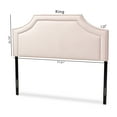 thumbnail image 3 of Baxton Studio Avignon Velvet and Wood Queen Headboard in Light Pink, 3 of 8