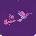 thumbnail image 4 of Inktastic Hummingbird Flying Swirl Girls Baby Bib, 4 of 4