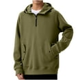 thumbnail image 2 of M-8XL Mens Big & Tall Hoodies with Zipper and Pockets Plus Size Pullover Sweatshirts Casual Solid Loose Comfort Warm Basic Work Hoodie, 2 of 5