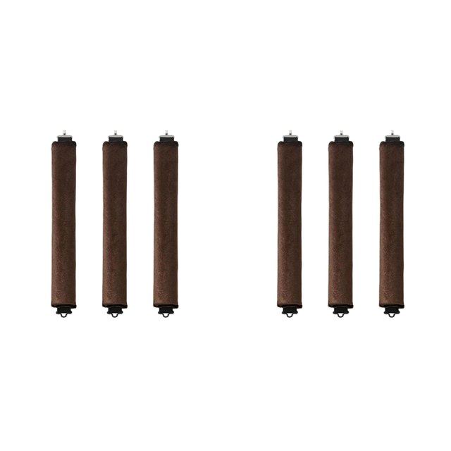 6x Rizador de Pelo Sin Durante la Noche, Rizos Sin , Varilla Sopladora, Diadema para Tipo de Cabello + Gancho, Rizador Sin para Dormir, Café