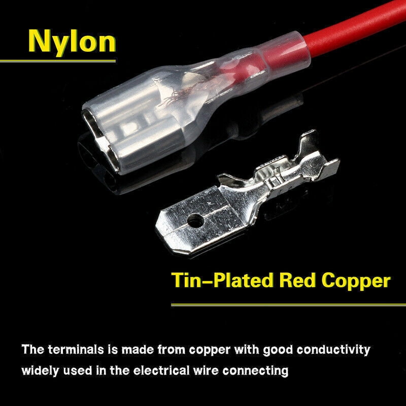 900PCS Spade Electrical Wire Connectors Male Female Crimp Terminal 2.8/4.8/6.3mm