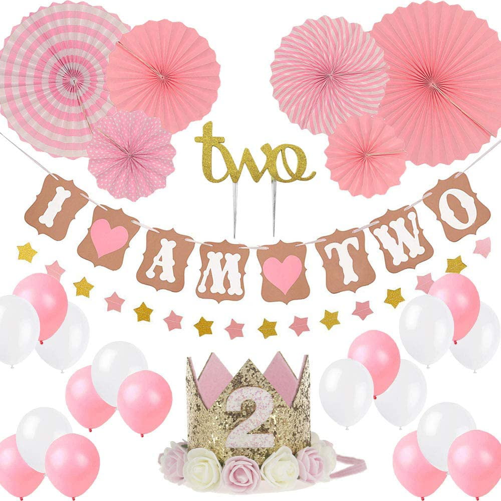 Details about   1st Birthday Party Tableware Decorations Supplies Baby First Pink Girls Plates 