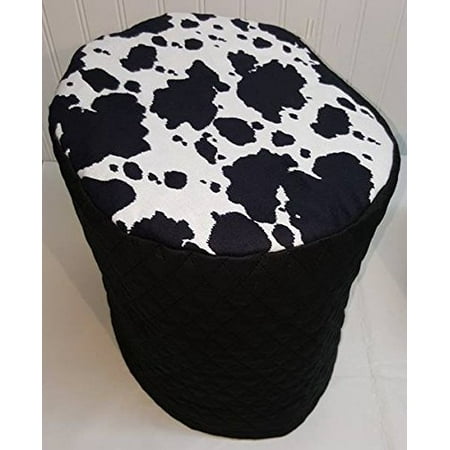 Black & White Cowhide - Black & White Cowhide Instant Pot Pressure Cooker Cover (Black, 8 Quart)