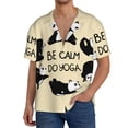 thumbnail image 3 of Sigee Panda Doing Yoga Print Men's Shirts Casual Button Down Short Sleeve Summer Beach Shirt Hawaiian Vacation Shirts Tee Shirt-X-Large, 3 of 7