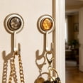 thumbnail image 3 of Clearance Under $0.84! 1PC No-Drill Adhesive Hook, Diamond Wall Hanger for Bathroom & Kitchen, Plastic, for Hanging Towels & Accessories, (9cm, Clear), 3 of 5