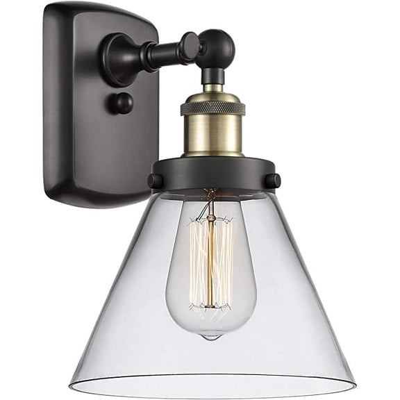 Innovations 916-1W-BAB-G42-LED Large Cone 1 Light Sconce part of the Ballston Collection, Black Antique Brass