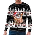 thumbnail image 1 of toraway Chandails à Col Rond pour Hommes Unis Hiver Tendance Automne et Hiver Chandail Imprimé de Noël à Capuche m, 1 of 4