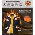 thumbnail image 4 of Xidunhg Men's Sherpa Lined Trucker Jacket, Windproof Thermal Winter Work Coat with Lapel Multi Pockets, 4 of 11