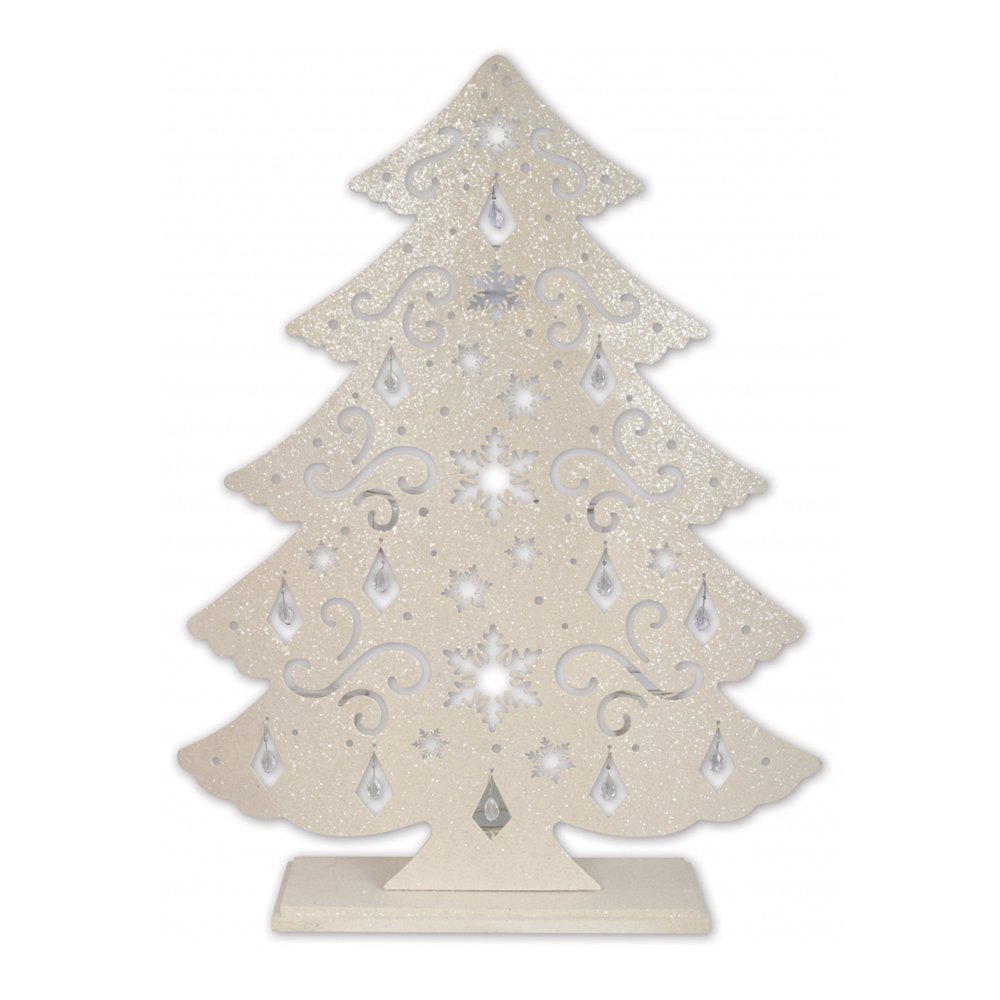 White Christmas Tree Tea Light Candle Holder (Candles Sold Separate