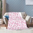 thumbnail image 2 of Pink Cow Print Throws and Blankets for Girls, Women and Kids - 50"x60", 2 of 6