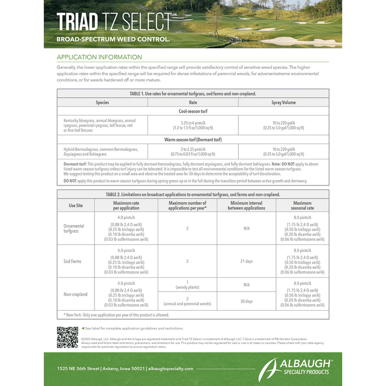 PrimeSource Triad Select Herbicide, Controls Broadleaf Weeds, 32