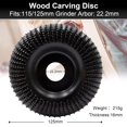 thumbnail image 3 of Disco De Amoladora De Madera De 125 Mm, Disco Abrasivo De Madera, Discos De Amolado De Madera De Carburo De Tungsteno Para Dar Forma, Esmerilar Y Cortar Compatibles Con Amoladoras Angulares De 115 Mm, 3 of 5
