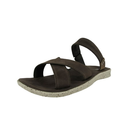 Superfeet Womens Laurel Cross Strap Slide Sandal Shoes, Chocolate Brown, US 10