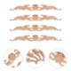 thumbnail image 5 of 4 piezas de puerta doméstica calcomanía decorativa de madera de madera atendida muebles de muebles de madera apliques, 5 of 6