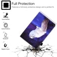 thumbnail image 2 of Allytech Stand Case for Kindle Fire HD 10.1" 2019 9th Gen Old Model, Fire HD 10 7th/5th Gen 2017/2015 Cover with Pen Holder, Folio PU Leather Auto Wake Sleep Wallet Tablet Case, White Cat, 2 of 8