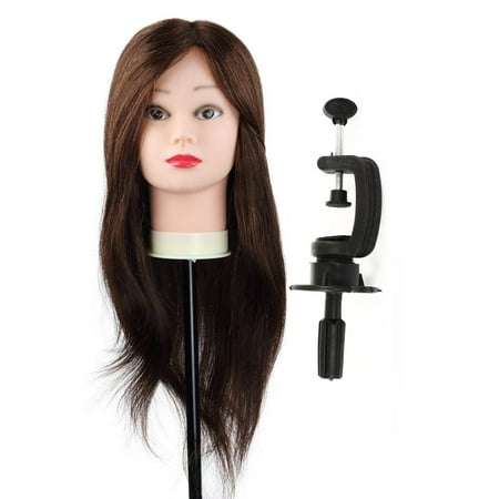 24inch 100 Human Hair Mannequin Doll Manikin Head Free Clamp 24inch 100 Human Hair Mannequin Doll Manikin Head Free Clamp Holder Salon Cosmetology Beauty