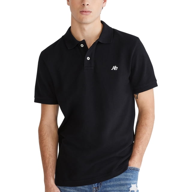 Remera Polo AEROPOSTALE A87 Negro Oscuro XL Corte Slim