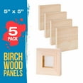 thumbnail image 2 of U.S. Art Supply 5" x 5" Birch Wood Paint Pouring Panel Boards, Studio 3/4" Deep Cradle (Pack of 5), 2 of 6