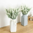 thumbnail image 6 of Sinhoon Artificial Lavender Flowers 8pcs Fake Plants with Faux Plastic Wedding Bouquet for Table Centerpieces Home Kitchen Garden Farmhouse Decor White, 6 of 7