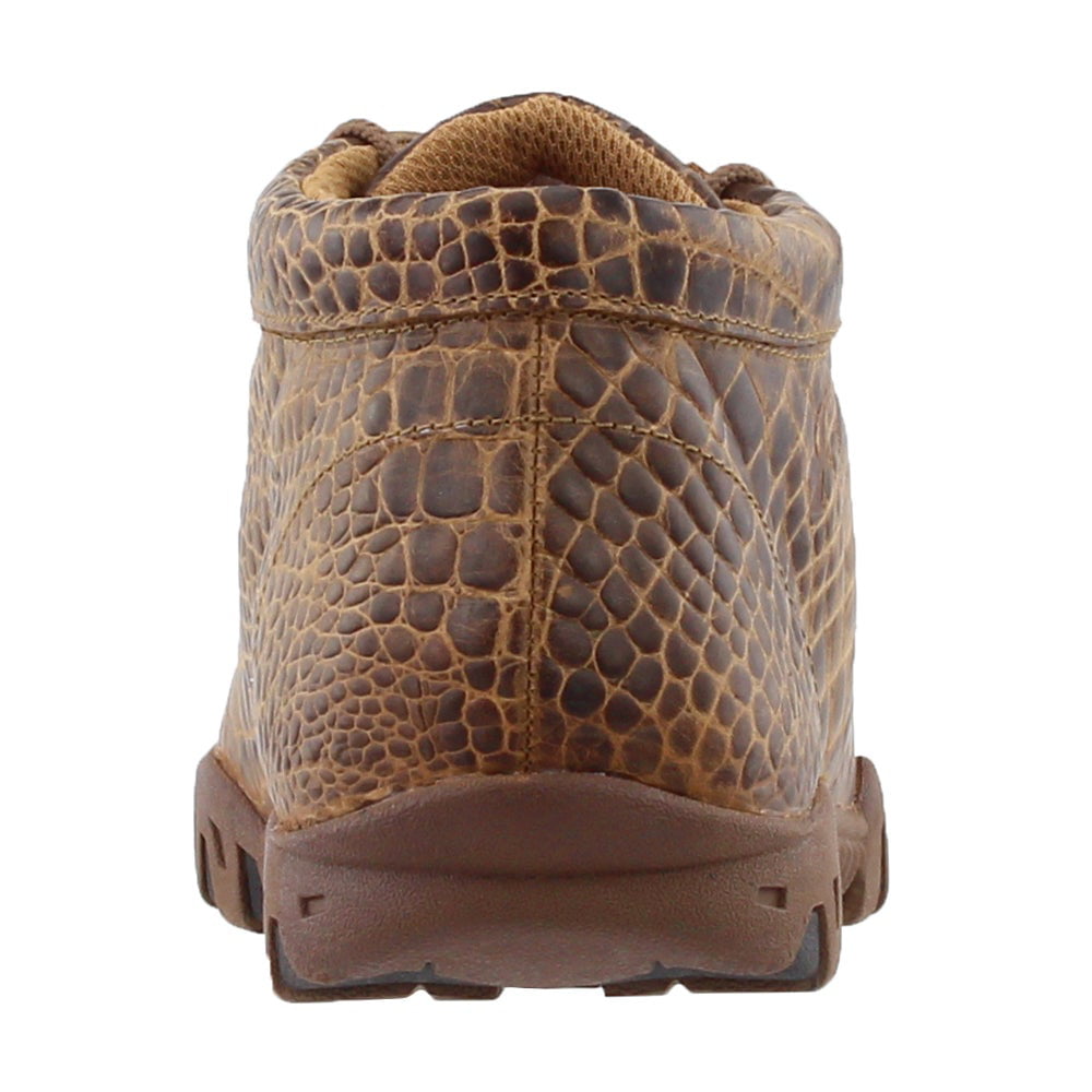 Brown Ferrini Print Crocodile Belly Rogue Chukka  Mens  Boots   Ankle Size