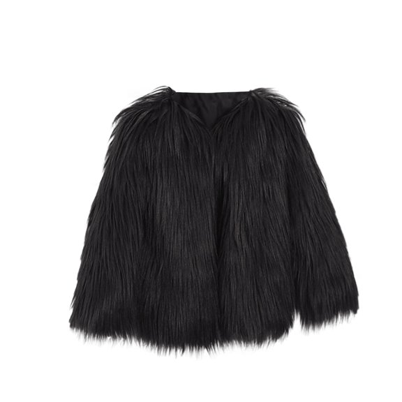 Mercatoo Girls Boys 𝐅aux Fu𝐫 Vest Coat Toddler Kids Fl𝐞ece Fuzzy Furry Jacket Coat Plush Thick Warm Outwear Winter Clothes